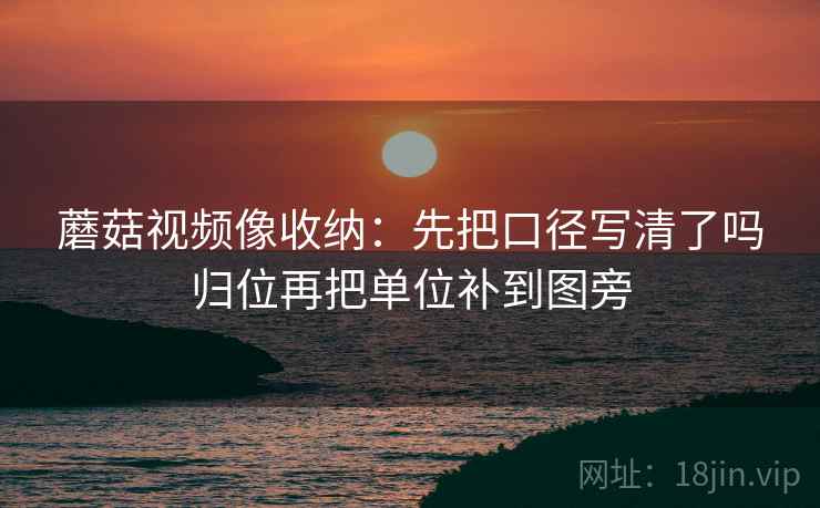 蘑菇视频像收纳:先把口径写清了吗归位再把单位补到图旁 蘑菇视频像收纳:先把口径写清了吗归位再把单位补到图旁